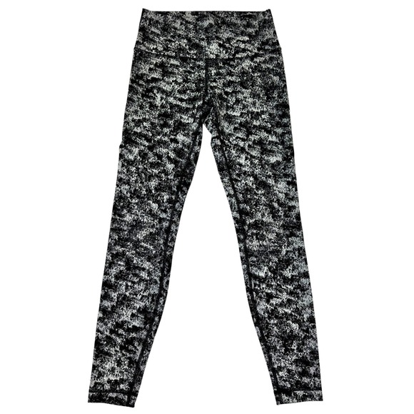 Lululemon Pants - Lululemon Wunder Under High-Rise Misted Jacquard Black White Women Size 8